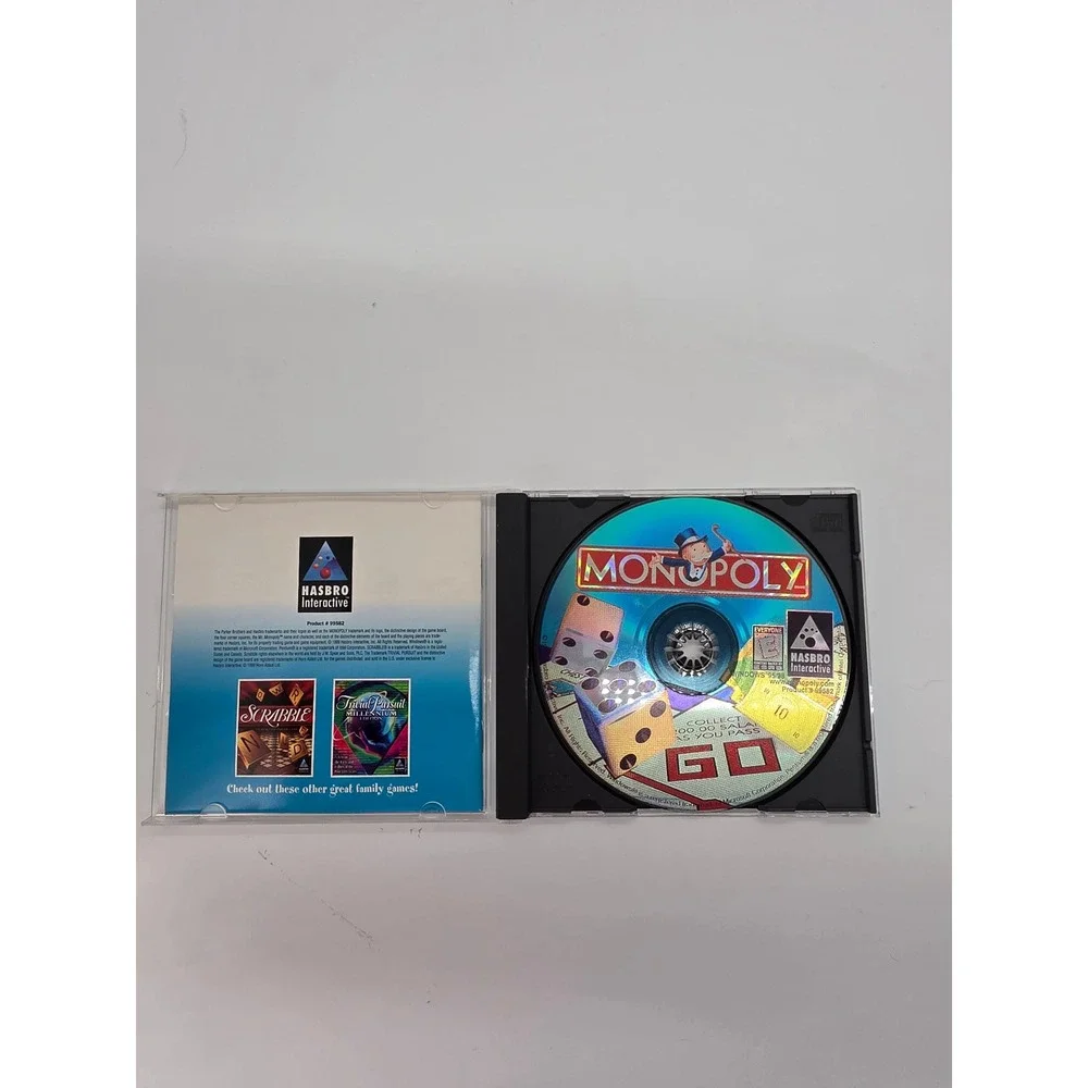 Monopoly PC CD-ROM 1999 Hasbro Interactive Windows 95 98 Vintage Video Game